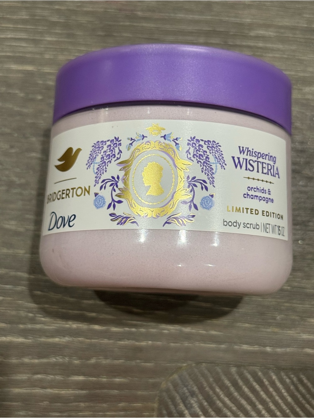 NWT Dove Whispering Wisteria Body Scrub Limited Edition Orchids & Champagne